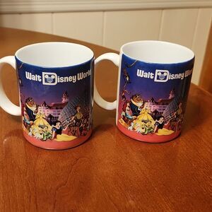Disney Parks Set of 2 V.I.P. Characters Mugs
